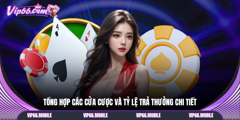 Tổng hợp các cửa cược và tỷ lệ trả thưởng chi tiết